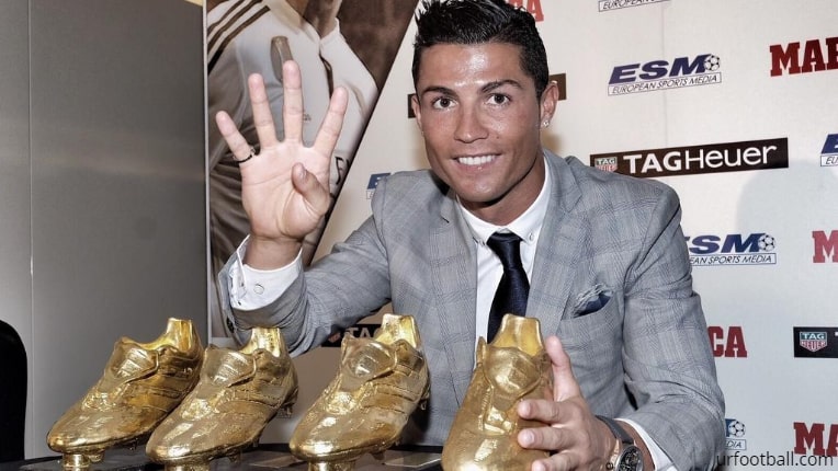 Cristiano Ronaldo is the second highest golden boot winner with 4 Golden shoes